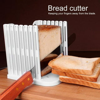 KitchenThinker KT-BS Bread Slicer for Homemade Bread, Foldable Bread Slicer  and Compact Bread Slicing Guide 4 Sizes Bread Loaf Slicer Plastic Bread