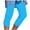 Blue, variant on TOPUUTP Capri Leggings for Women Plus Size Tummy Control Knee Length No Pockets High Waisted Yoga Pants Soft Workout Tights