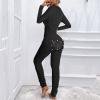 thumbnail image 1 of Pantalon Large pour Femmes Mode Féminine Imprimé Bouton-Pression Fonctionnel Combinaison Adulte, 1 of 7