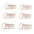 thumbnail image 4 of 100 clips de papel innovadores con forma de taza de café rosa, miniclips de metal reutilizables para oficina, escuela, hogar, 4 of 5