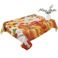 thumbnail image 2 of Orange Pumpkins Fall Table Cloth Waterproof Tablecloths, Maple Leaf Thanksgiving Botanical Rustic Tablecloth Dining Table Cover for Kitchen Party Tabletop Outdoor, Rectangle Tablecloth 52x70 Inch, 2 of 9