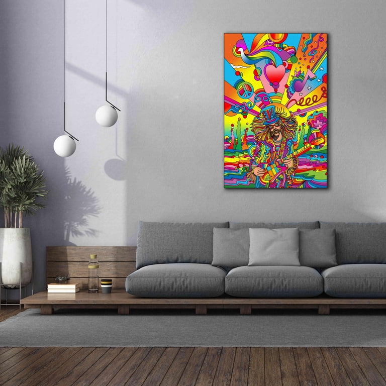 Epic Graffiti 'Hippie Musician 3' by Howie Green, Canvas Wall Art