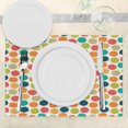 thumbnail image 3 of Ambesonne Vintage Place Mats Set of 4, Hipster Polka Dots Tile, Standard Size, Multicolor, 3 of 6