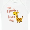 thumbnail image 4 of Inktastic My Oma Loves Me Cute Giraffe Boys or Girls Baby Bodysuit, 4 of 5