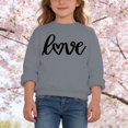 thumbnail image 2 of Bobifish Toddler Girls Sweatshirts Cute Love Fleece Lined Long Sleeve Pullover Tops For Kid, 2 of 4