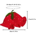 thumbnail image 7 of Handcrafted Strawberry Crochet Bucket Hat for Women, Cute Fruit Design Summer Beach Hat with Green Leaf Accents, 7 of 7