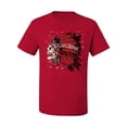 thumbnail image 2 of Wild Bobby, Vintage Distressed Legends Skull Pop Culture Men's Graphic T-Shirt, Red, 5XL, 2 of 3