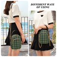 thumbnail image 6 of FORMRS Crossbody Bag for Women Quilted Travel Shoulder Cell Phone Purse with Chain Strap Handbag, Green Yellow Plaid Pattern, 6 of 7