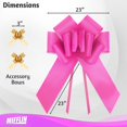 thumbnail image 3 of MIFFLIN 23-inch Giant Pink Butterfly-Shaped Car Gift Bow (US Company), 3 of 7