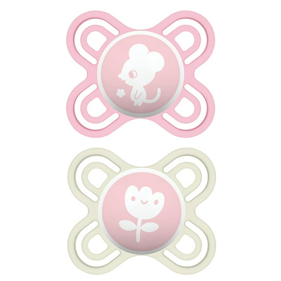 MAM Perfect Start Pacifier, 0-2 Months, Girl, 2 Pack