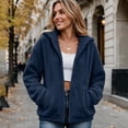thumbnail image 7 of yillto Fleece Jacket Womens Zip up Fuzzy Sherpa Lined Thick Hooded Fall Winter Warm Outwear Coats, 7 of 7