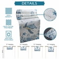 thumbnail image 6 of Blue Sea Turtles Table Runner 72 Inches, Coastal Ocean Sea Starfish Coral Jellyfish Bed Runner Dresser Scarves Tabletop for Indoor Outdoor Parties/Ceremony/Banquet, 14" x 72", 6 of 9