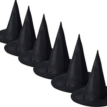 DKmagic 6 PC Adult Womens Witch Hat Halloween Costume Accessory Cap