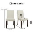 thumbnail image 4 of Serta Liam Parsons Dining Chair Set of 2, Plush High Back, Polyester Weave Fabric, Foam Cushion Seat, Linen, 4 of 7