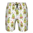 thumbnail image 4 of Kdxio Avocado Playing Music Pattern Mens Casual Shorts - Drawstring Summer Beach Sports Shorts for Men, 4 of 9