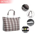 thumbnail image 2 of Brown and White Checkerboard Checkered Pattern Travel Tote Bags for Women Carry On,Large Weekender Bags for Women Travel,Multi Functional Duffle Bag for Work,Shopping,Sports, 2 of 5