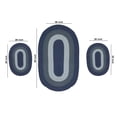 thumbnail image 6 of Better Trends 3 Piece Braided Rug Set, 100% Polypropylene Indoor Area Rugs Durable & Reversible, Country Collection - Dark Blue Stripe, 6 of 6