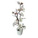 thumbnail image 1 of Jarrón de flores artificiales con arreglo de flores de seda de ciruelo simulado con Blanco, 1 of 9