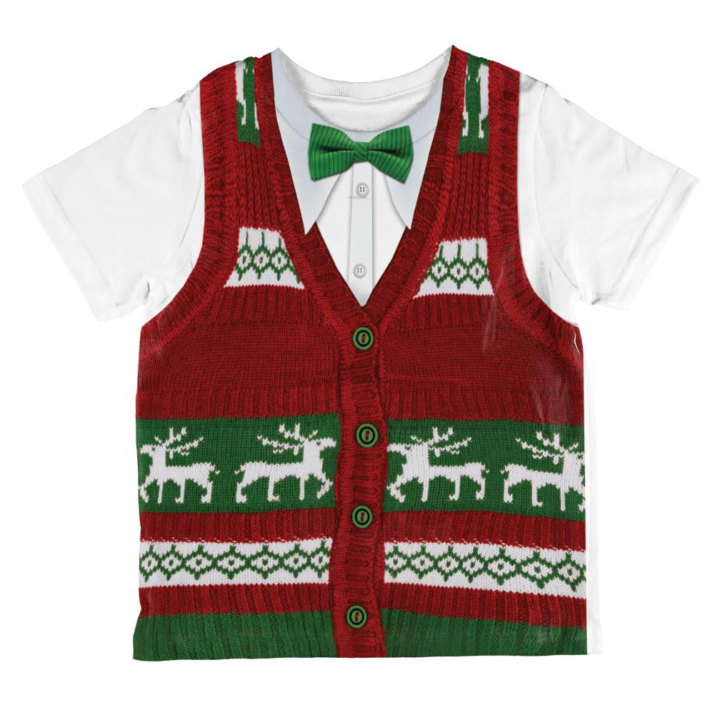 Christmas Holiday Sweater Vest All Over ...