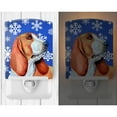 thumbnail image 2 of Caroline's Treasures LH9287CNL Basset Hound Winter Snowflakes Holiday Ceramic Night Light, 6x4x3", multicolor, 2 of 2