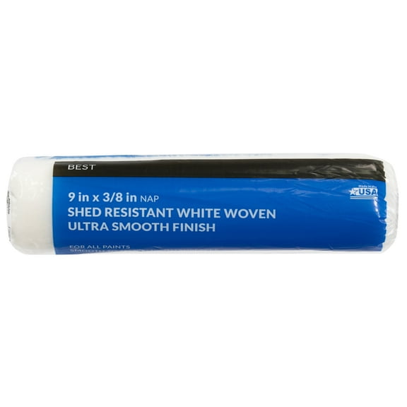 Best 9x3/8 in. nap White Woven Paint Roller Cover