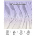 thumbnail image 5 of Ombre White Wrap Around Bed Skirts for California King Bed 18" Drop, Bed Skirt with Adjustable Elastic Belt Dust Ruffle Bed Valance for Bedroom Hotel Luxury Romatic Purple Art Bed Frame Cover, 5 of 7