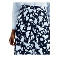 thumbnail image 3 of ALFANI Womens Navy Buttoned Printed Midi A-Line Skirt Size: M, 3 of 4