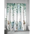 thumbnail image 5 of Fsddascl Green Grey Pumpkins Fall Shower Curtain Set - Standard 72" x 72" Washable Bathtub Curtain with 12 Hooks, Thanksgiving Eucalyptus Leaves Waterproof Fabric Stall Shower Curtains for Bathroom, 5 of 6