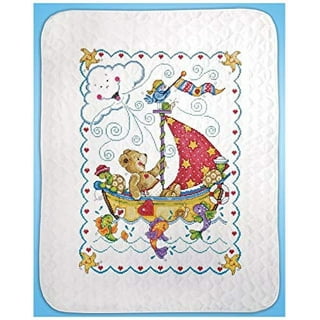 Baby by Herrschners Out of This World Baby Quilt Stamped Cross-Stitch Kit