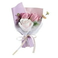 thumbnail image 2 of Mini Fake Rose Bouquet - Light Pink Roses Artificial Flowers, Long-lasting Everlasting Floral Decor, Symbolizing Unfading Companionship & Romance, 2 of 6