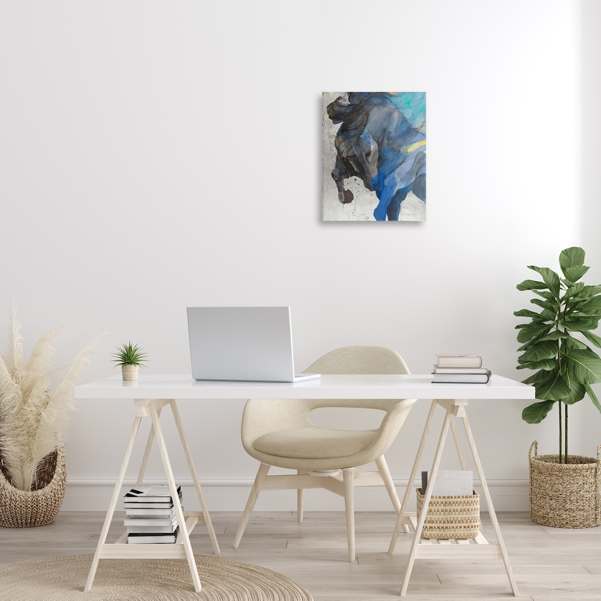 Stupell Industries Majestic Valor Stallion Animals & Insects Painting Gallery Wrapped Canvas Art Print Wall Art, 16 x 20