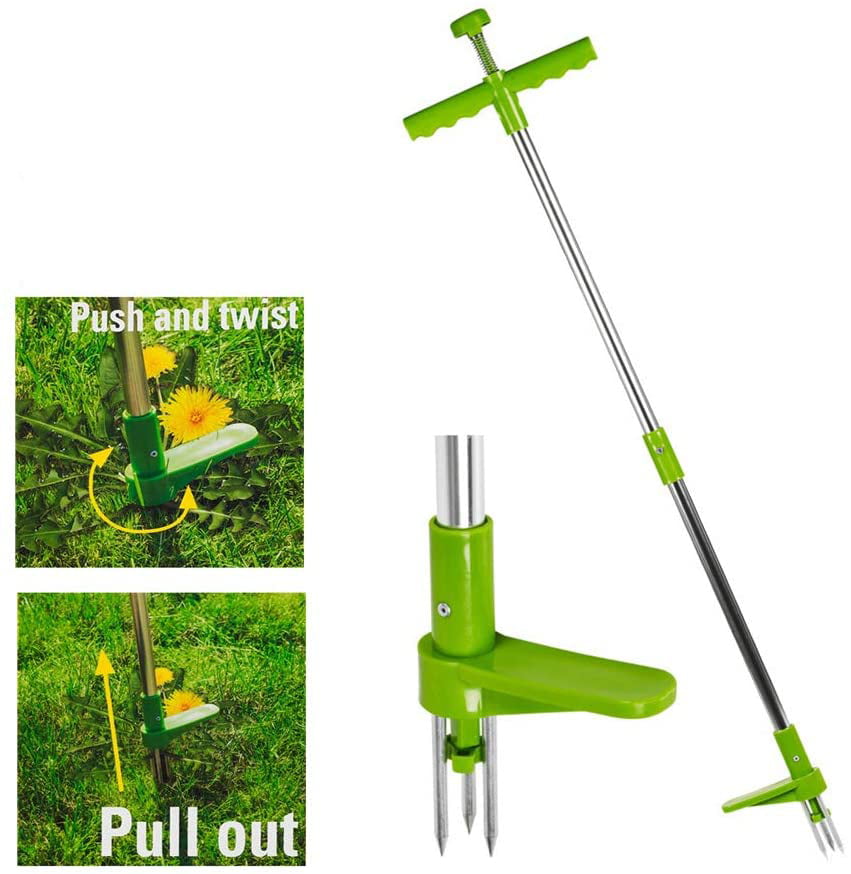 Weed Puller Remover Tool Root Killer Twist Weeder Garden Lawn FREE Genie Glove 