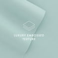 thumbnail image 6 of Noble Linens 4 Piece Aqua Chevron Embossed Bed Sheet Set, Full, 6 of 12