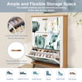 thumbnail image 5 of Shoe Storage Cabinet with 3 Flip Drawers for Entryway Lily Pad Peel Stick Black Green Lotus Flowers Water Lilies Large Green Shoe Rack Storage Organizer, 5 of 8