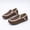 Brown, variant on Gpaecead Women's Lace Trim Flat Loafers Round Toe Slip On Soft Sole Vintage Cottagecore Comfortable Walking Shoes Khaki