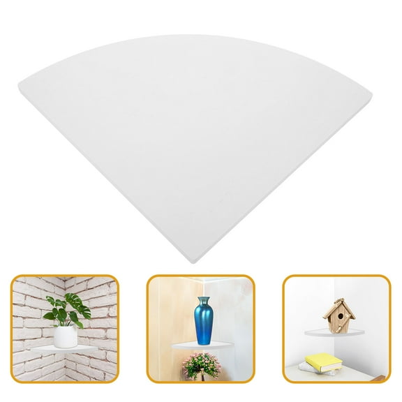 Clispeed White Corner Floating Shelf for Bathroom Kitchen Decorative Storage
