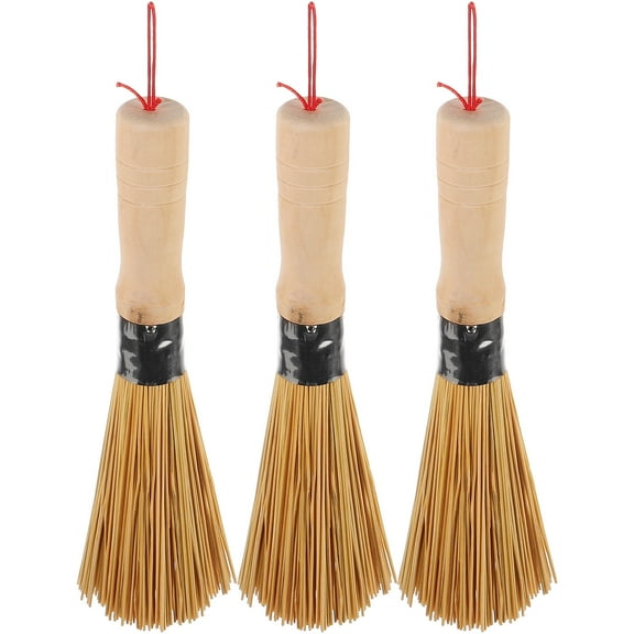 LABSERRON Kitchen Cleaning Brush Heat-Resistant Pot Brushes Khaki 3Pcs