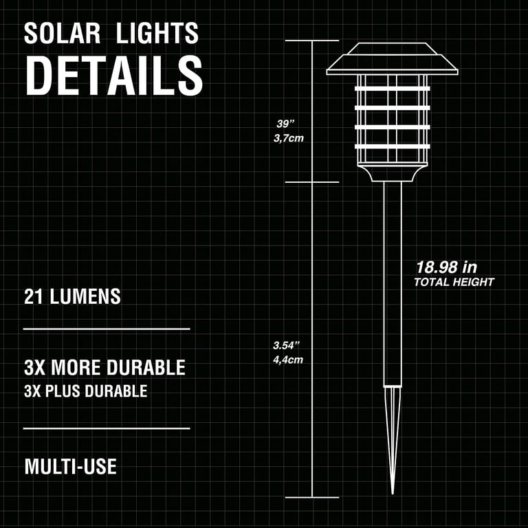 Bell + Howell Smart Solar Pathway Lights, 4-Pack, Color Changing photo 3