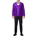 thumbnail image 2 of INSPIRE CHIC Men's Peak Lapel Disco Party Tuxedo Sequin Suit Jacket Metallic Sports Coat Blazer, 2 of 4