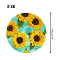 thumbnail image 3 of Disketp Yellow Sunflowers With Green Leaves Small Mouse Pad 7.9x7.9 Inches,Washable Round Mousepad For Office Laptop Computer,Non-Slip Rubber Base Mouse Pads For Wireless Mouse, 3 of 9