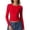 10# Red, variant on Womens Crew Neck s Long Sleeve Shirts Compression Tops High Stretch Buttery Soft Pairs With Jeans Or Skirts Travel Ready Staple Versatile Layering Staple