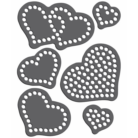 Magnetic Rhinestone Template(s) - HEARTS