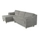 thumbnail image 3 of Sala Modular Sofá Cama Reversible De Velvet Gris Claro Beehive Memory Foam Modelo Mondlak, 3 of 8