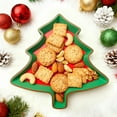 thumbnail image 3 of Honmine Christmas Tree Snack Plates, Festive Holiday Serving Tray for Cookies, Multi-Tiered Party Dish for Cold Appetizers, Desserts, Treats, 3 of 6