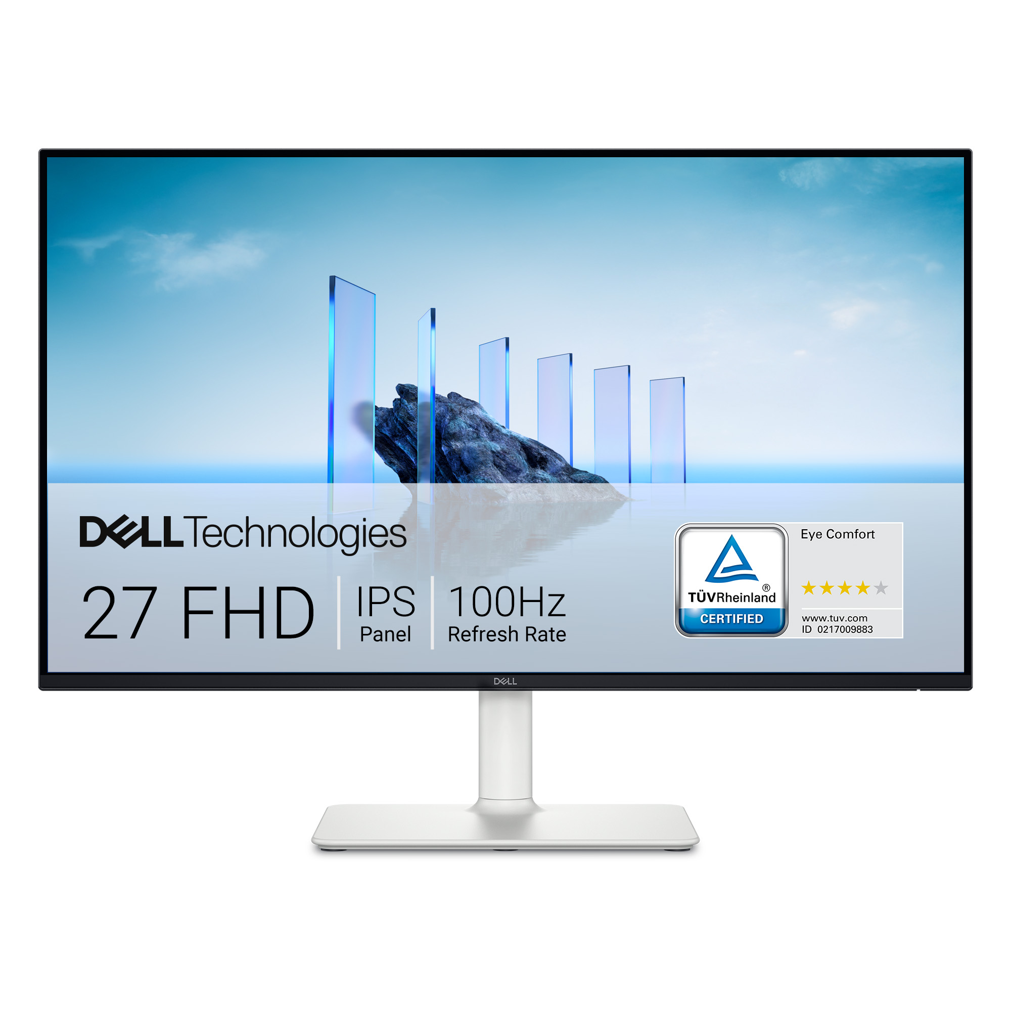 Dell 27 Plus Monitor 27" 1080p FHD 100Hz IPS Anti-glare Computer Display White, S2725HS