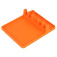 thumbnail image 1 of Soporte de almacenamiento de cuchara de silicona para reposapiés, 5 ranuras, organizador de rejilla para espátula de cocina, naranja Jumpingount HA005302-01, 1 of 7