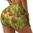 thumbnail image 2 of Sigee Tropical Summer Fruit Print Women's High Waist Workout Shorts - Squat Proof, Tummy Control, Yoga and Gym Activewear-XX-Large, 2 of 9