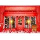 thumbnail image 1 of Fondo fotográfico navideño rojo con tienda de juguetes de Papá Noel, bastón de caramelo en un mundo nevado, pancarta para fiesta navideña familiar, suministros de fondo para fotografía, decoración de, 1 of 8