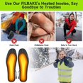 thumbnail image 4 of Heated Insoles USB Electric Heated Insoles for Women Men Washable to DIY Cut Insoles Foot Warmers for Hunting Hiking Skiing (Size 8-12), 4 of 5