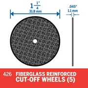 Dremel 426W 1-1/4 Fiberglass Reinforced Cut-Off Wheel Rotary Tool Accessory , 5 Pack